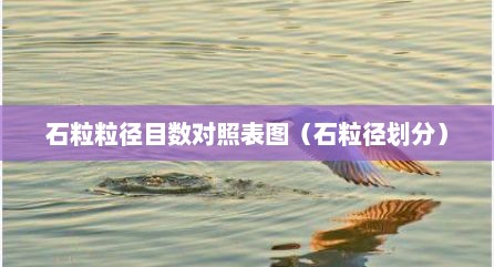 石粒粒径目数对照表图（石粒径划分）