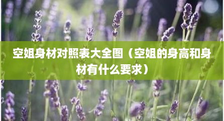 空姐身材对照表大全图（空姐的身高和身材有什么要求）