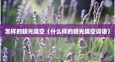 怎样的眼光填空（什么样的眼光填空词语）