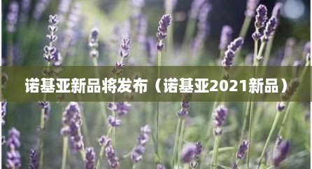 诺基亚新品将发布（诺基亚2021新品）