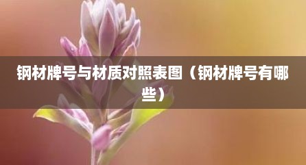 钢材牌号与材质对照表图（钢材牌号有哪些）