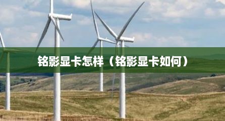 铭影显卡怎样（铭影显卡如何）