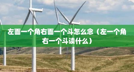 左面一个角右面一个斗怎么念（左一个角右一个斗读什么）