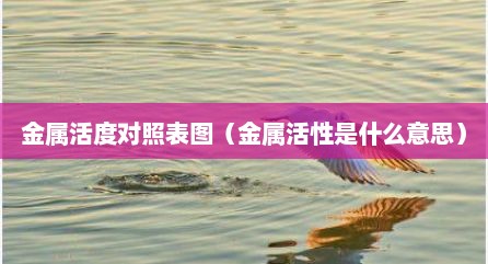 金属活度对照表图（金属活性是什么意思）
