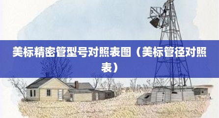 美标精密管型号对照表图（美标管径对照表）
