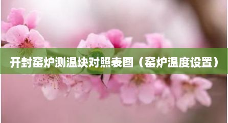开封窑炉测温块对照表图（窑炉温度设置）