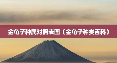 金龟子种属对照表图（金龟子种类百科）