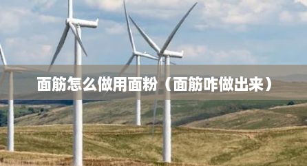 面筋怎么做用面粉（面筋咋做出来）
