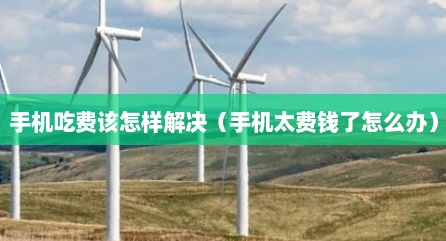 手机吃费该怎样解决（手机太费钱了怎么办）