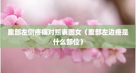 腹部左侧疼痛对照表图女（腹部左边疼是什么部位）