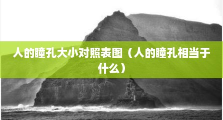 人的瞳孔大小对照表图（人的瞳孔相当于什么）