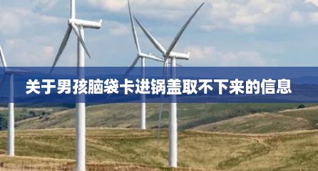关于男孩脑袋卡进锅盖取不下来的信息