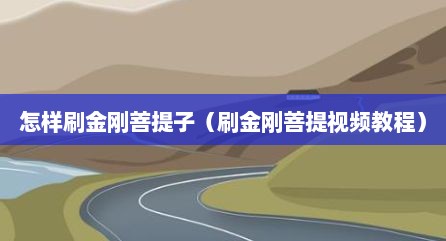 怎样刷金刚菩提子（刷金刚菩提视频教程）