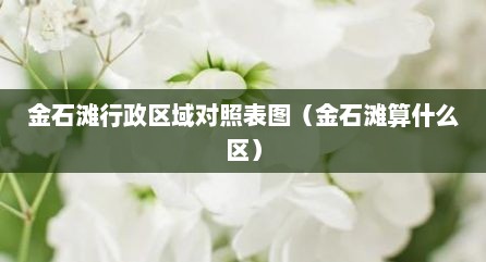 金石滩行政区域对照表图（金石滩算什么区）
