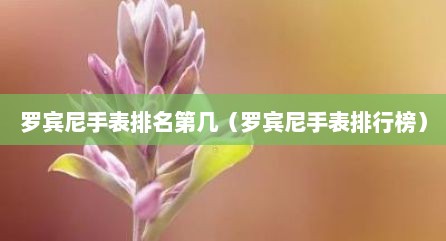 罗宾尼手表排名第几（罗宾尼手表排行榜）