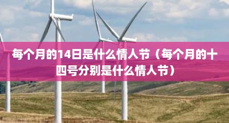 每个月的14日是什么情人节（每个月的十四号分别是什么情人节）