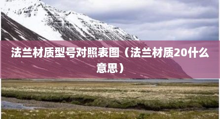 法兰材质型号对照表图（法兰材质20什么意思）