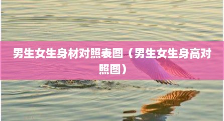 男生女生身材对照表图（男生女生身高对照图）
