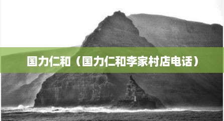 国力仁和（国力仁和李家村店电话）