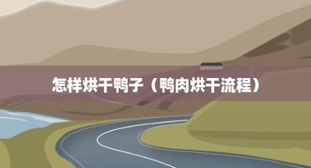 怎样烘干鸭子（鸭肉烘干流程）