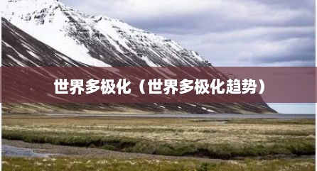 世界多极化（世界多极化趋势）