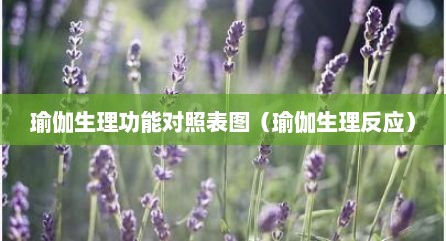 瑜伽生理功能对照表图（瑜伽生理反应）
