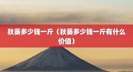 秋葵多少钱一斤（秋葵多少钱一斤有什么价值）