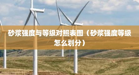 砂浆强度与等级对照表图（砂浆强度等级怎么划分）