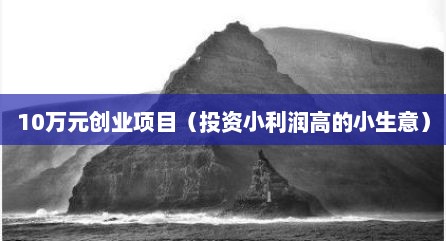 10万元创业项目（投资小利润高的小生意）