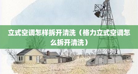 立式空调怎样拆开清洗（格力立式空调怎么拆开清洗）