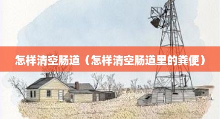 怎样清空肠道（怎样清空肠道里的粪便）