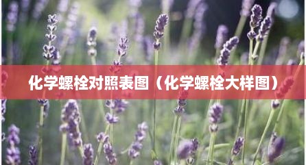 化学螺栓对照表图（化学螺栓大样图）