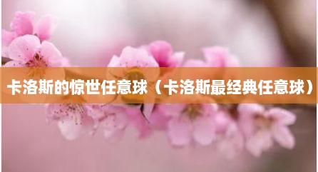 卡洛斯的惊世任意球（卡洛斯最经典任意球）