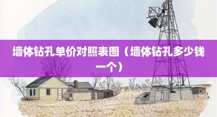 墙体钻孔单价对照表图（墙体钻孔多少钱一个）