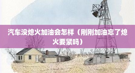 汽车没熄火加油会怎样（刚刚加油忘了熄火要紧吗）