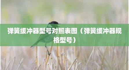 弹簧缓冲器型号对照表图（弹簧缓冲器规格型号）