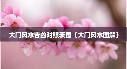 大门风水吉凶对照表图（大门风水图解）