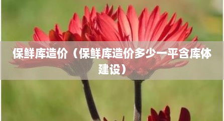 保鲜库造价（保鲜库造价多少一平含库体建设）