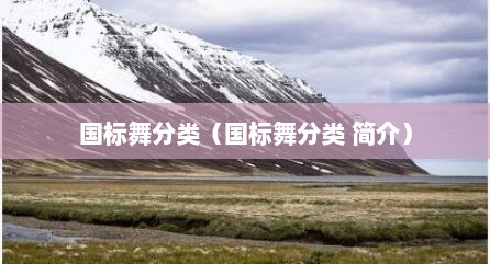 国标舞分类（国标舞分类 简介）