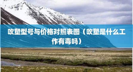吹塑型号与价格对照表图（吹塑是什么工作有毒吗）