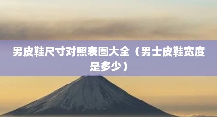 男皮鞋尺寸对照表图大全（男士皮鞋宽度是多少）
