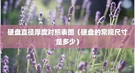 硬盘直径厚度对照表图（硬盘的常规尺寸是多少）