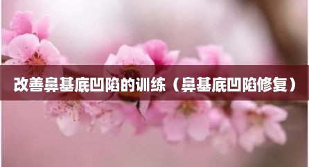 改善鼻基底凹陷的训练（鼻基底凹陷修复）