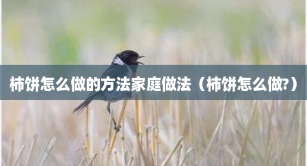 柿饼怎么做的方法家庭做法（柿饼怎么做?）