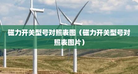 磁力开关型号对照表图（磁力开关型号对照表图片）