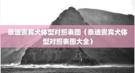 泰迪贵宾犬体型对照表图（泰迪贵宾犬体型对照表图大全）