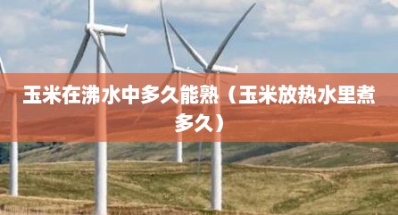 玉米在沸水中多久能熟（玉米放热水里煮多久）