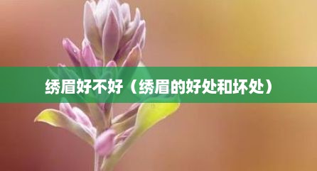 绣眉好不好（绣眉的好处和坏处）
