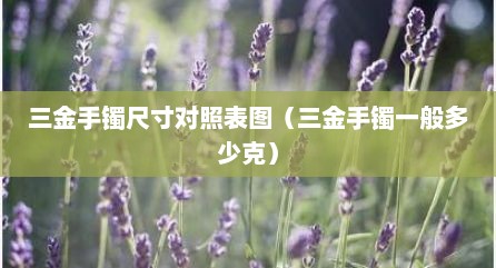 三金手镯尺寸对照表图（三金手镯一般多少克）