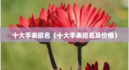 十大手表排名（十大手表排名及价格）